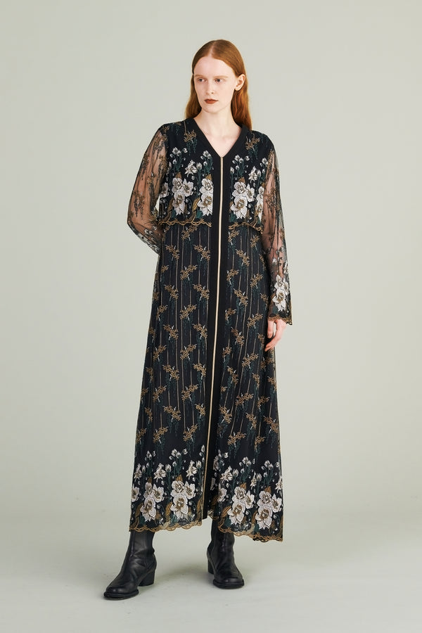 MURRAL Everlasting embroidery lace dress (Black)