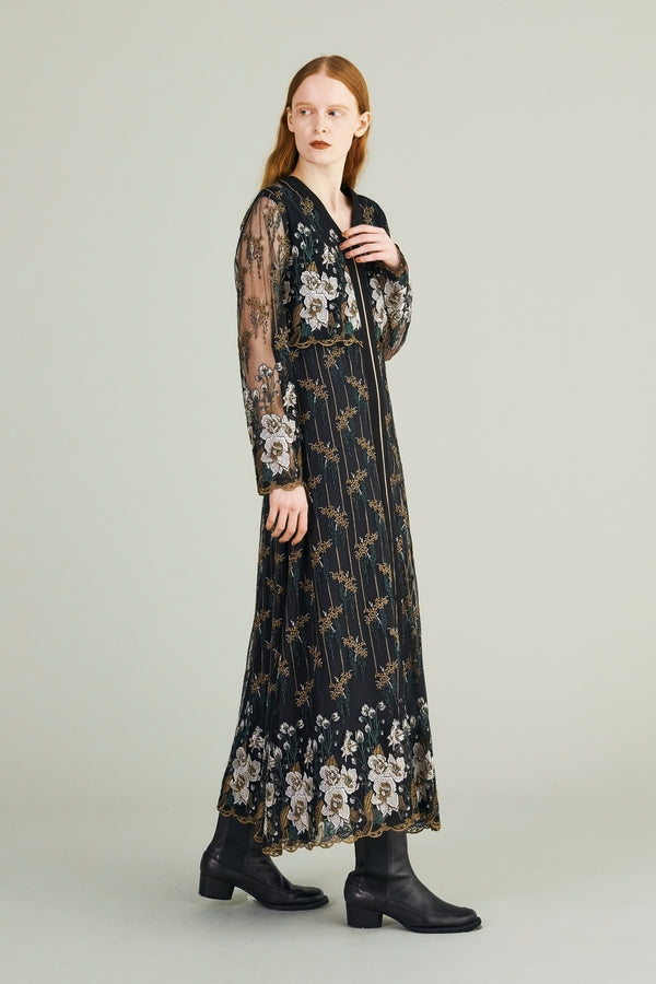 MURRAL Everlasting embroidery lace dress (Black)