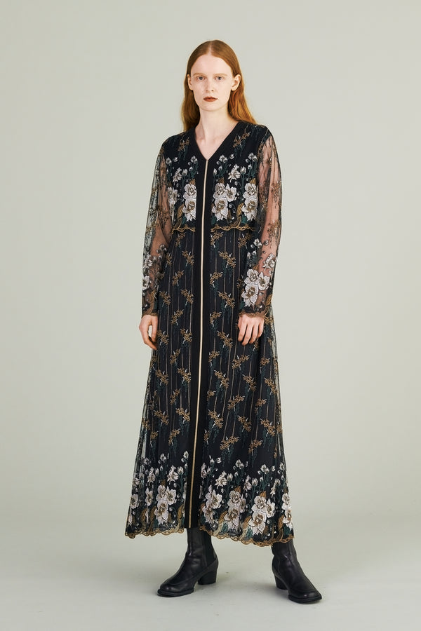 MURRAL Everlasting embroidery lace dress (Black)