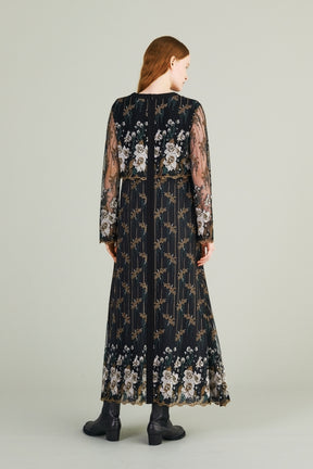 Everlasting embroidery lace dress (Black)
