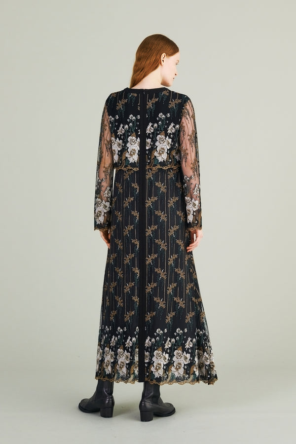 MURRAL Everlasting embroidery lace dress (Black)