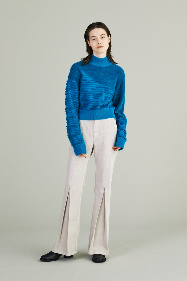 MURRAL Tucked flare denim (Ice gray)