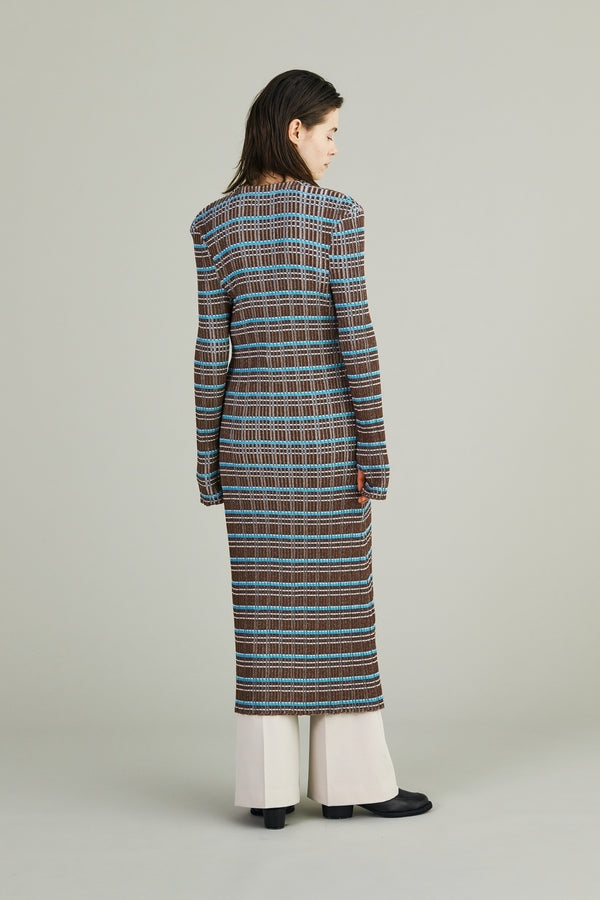 MURRAL Monk's belt rib knit cardigan (Brown)