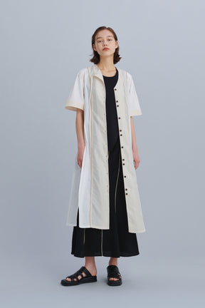 Slit long shirts(White)