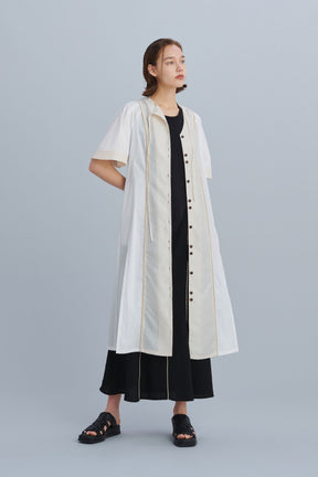 Slit long shirts(White)