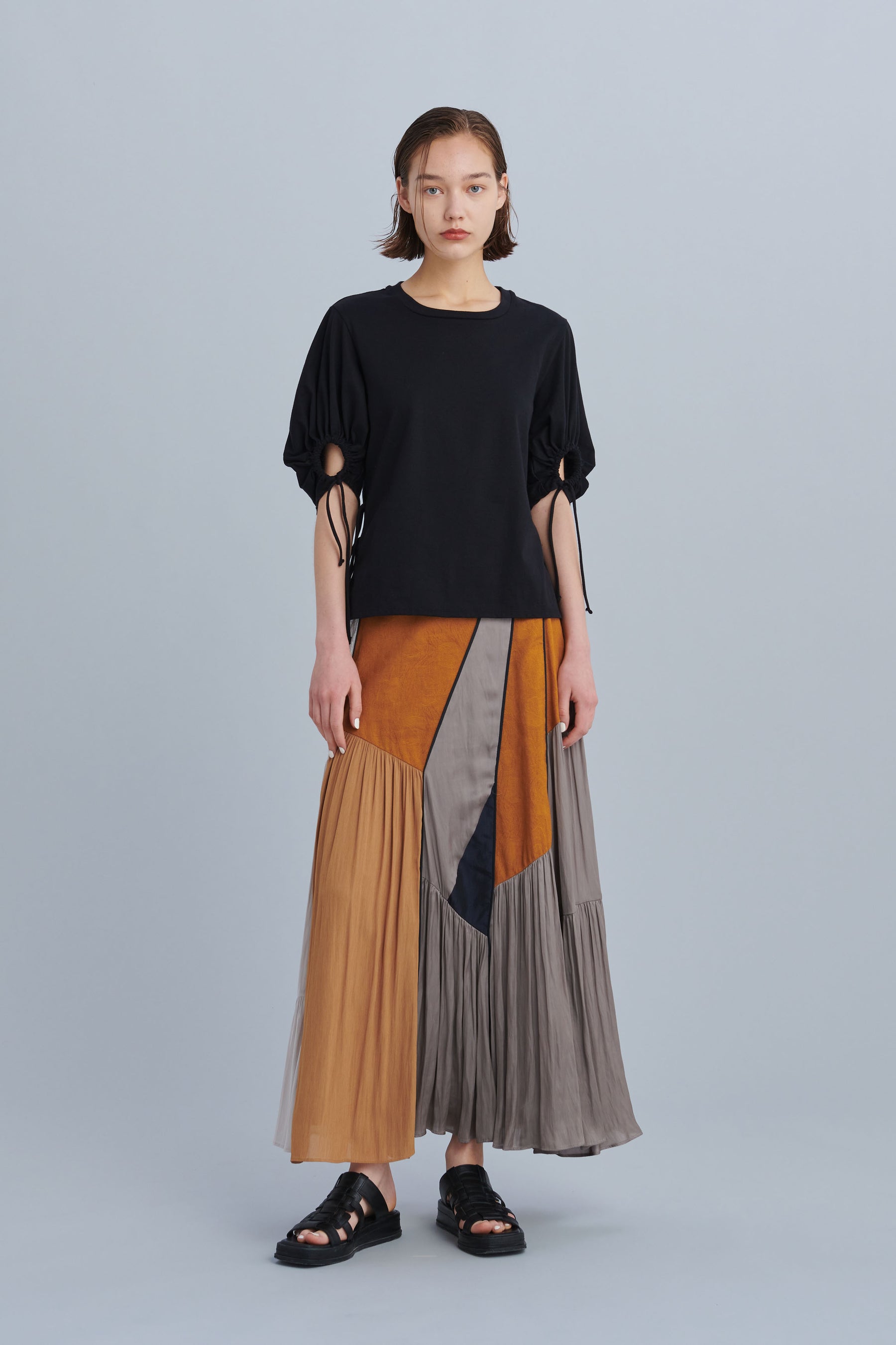Leaf vein skirt(Orange)