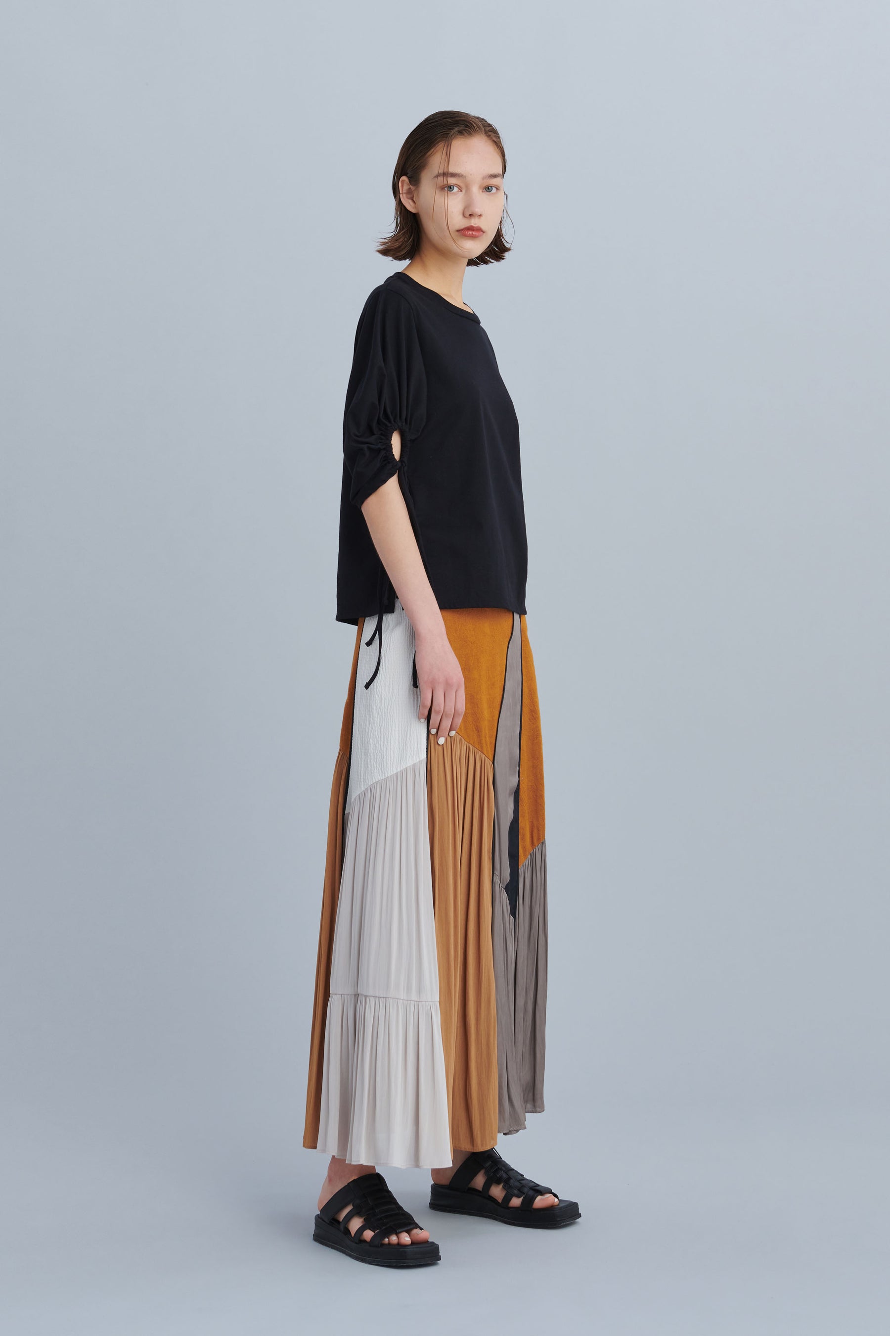Leaf vein skirt(Orange)