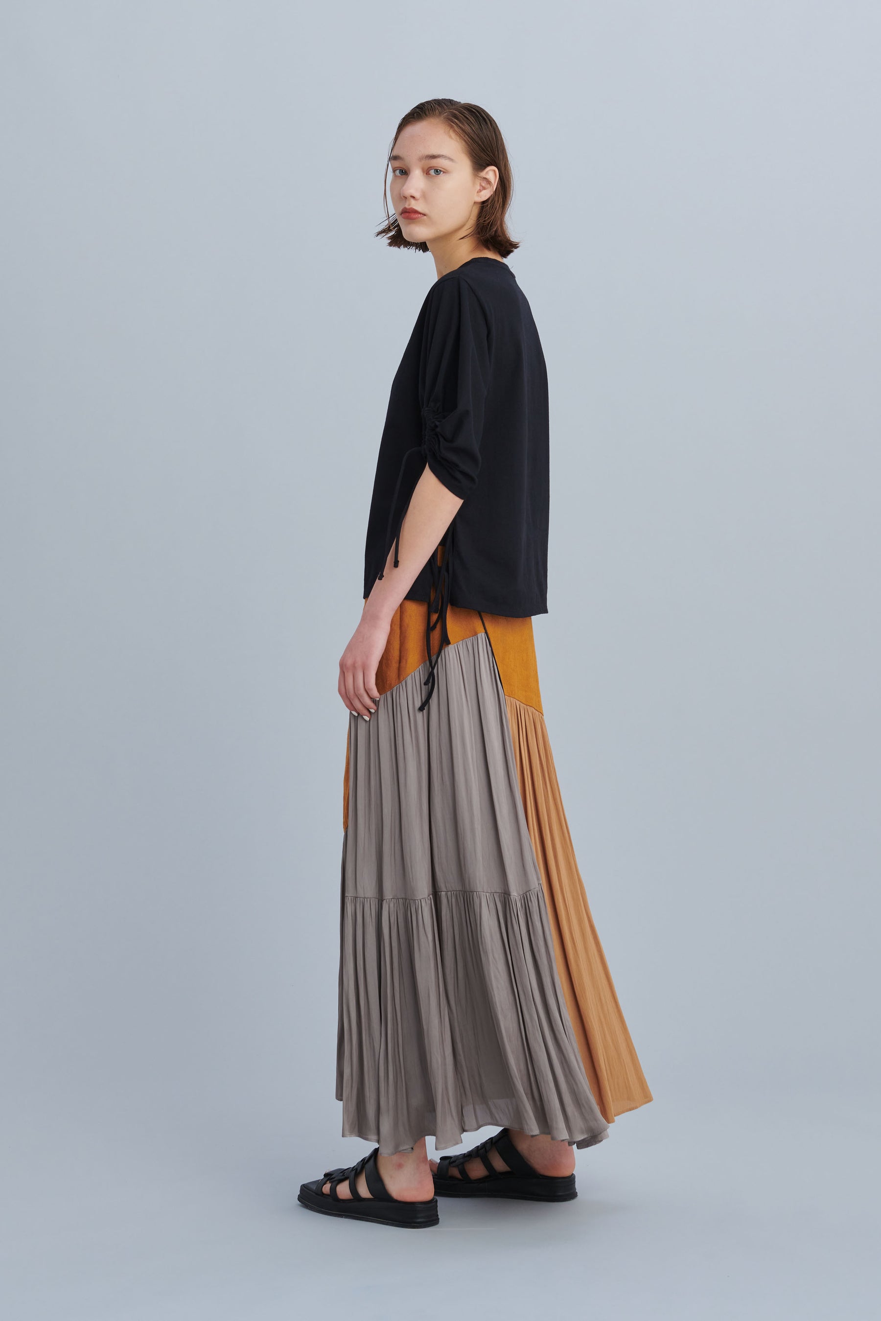 Leaf vein skirt(Orange)