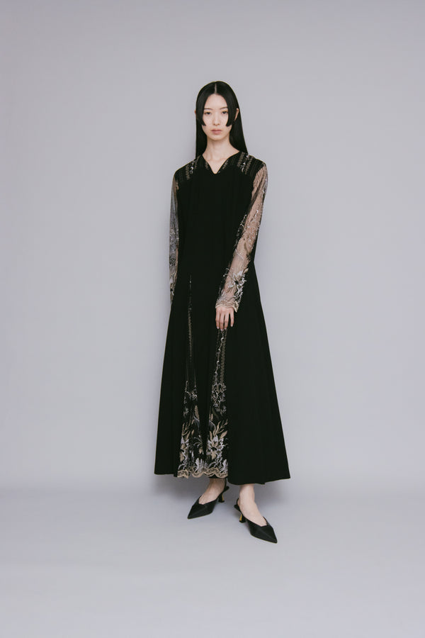 MURRAL Petal lace dress (Black)