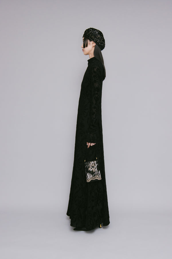 MURRAL Snowflake jacquard velor dress (Black)
