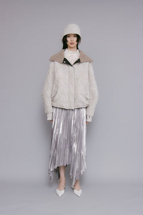 Frost pleated skirt (Silver)