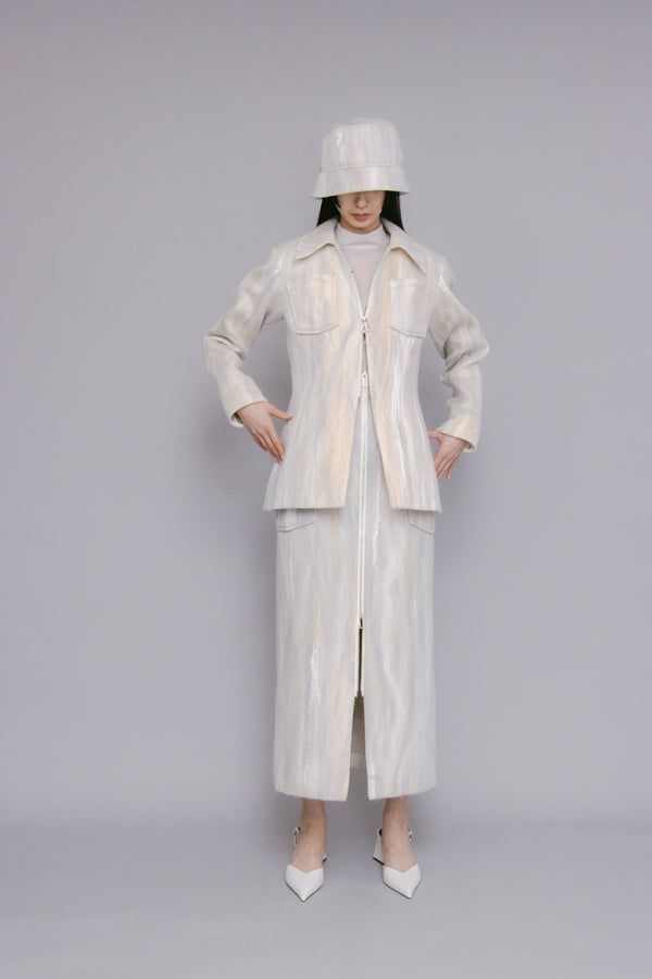 MURRAL Snow cover needle punch jacket (White)