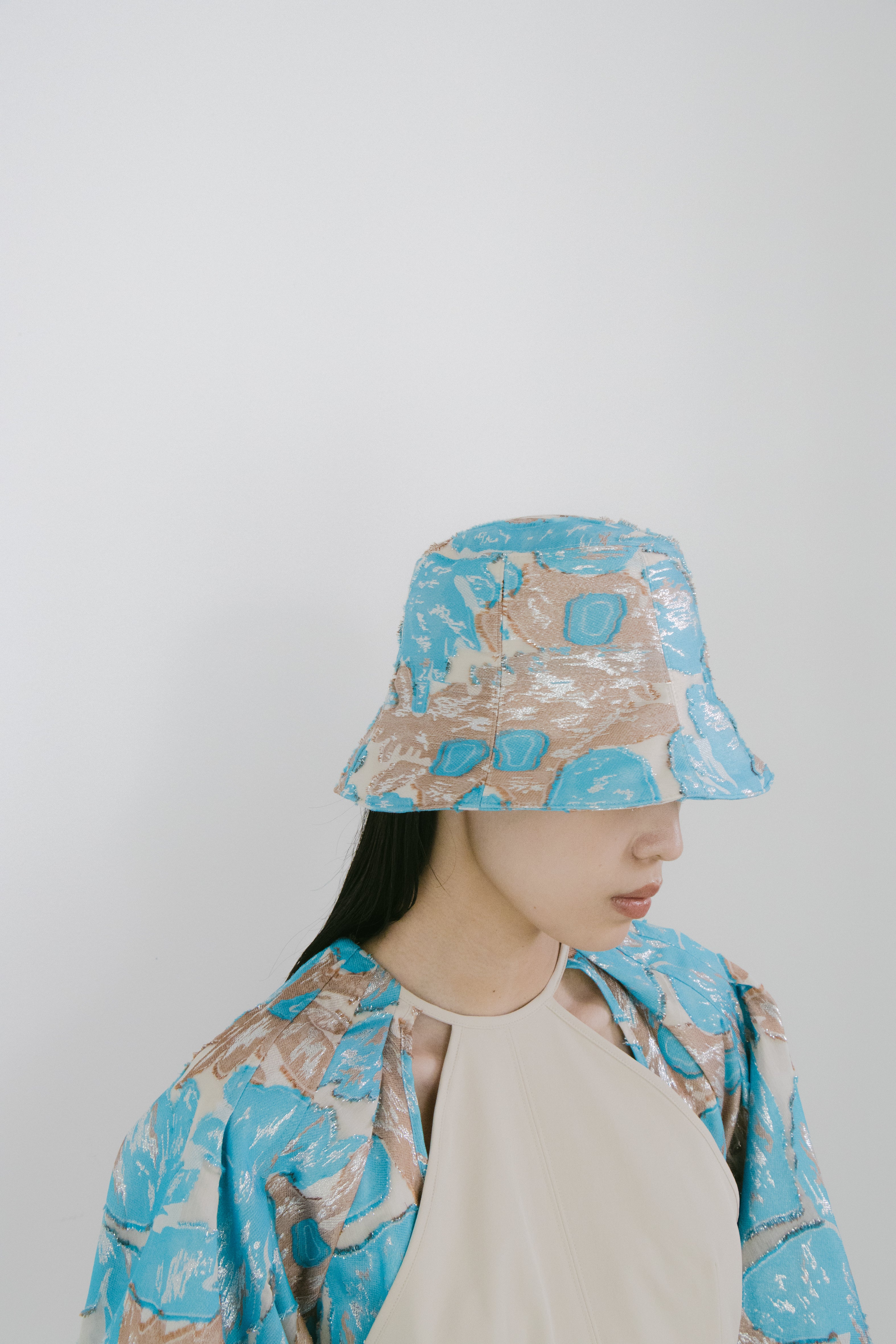 Flower quartz jacquard hat (Green) 値下げ-