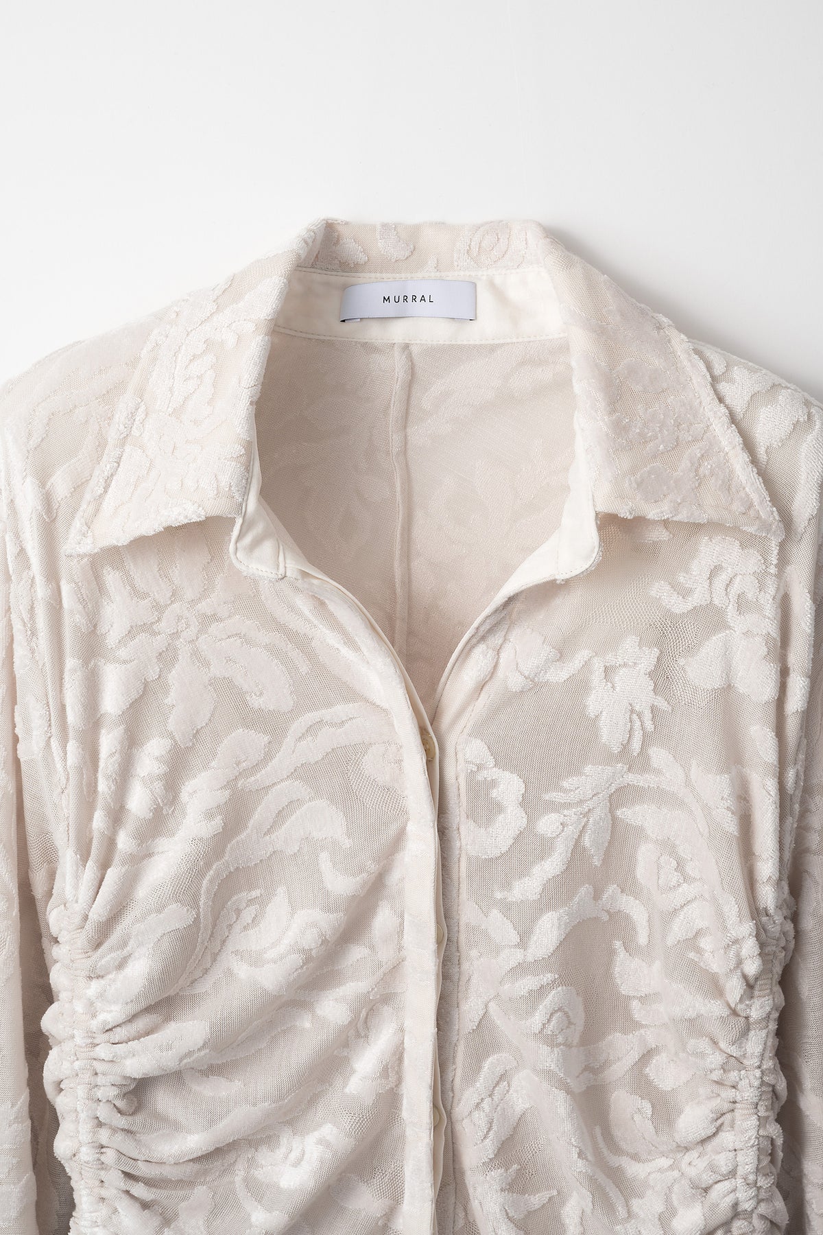 Snowflake jacquard velor shirt (White)