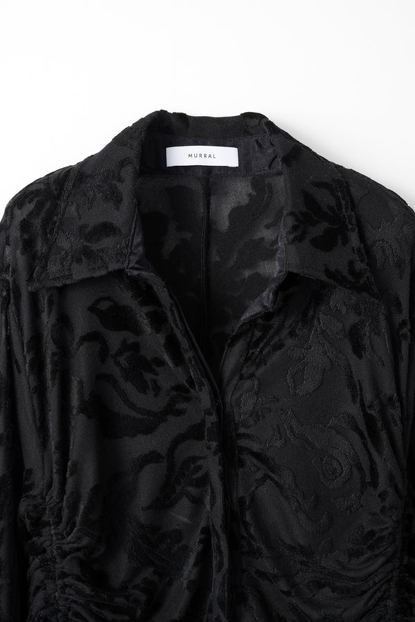 MURRAL Snowflake jacquard velor shirt (Black)