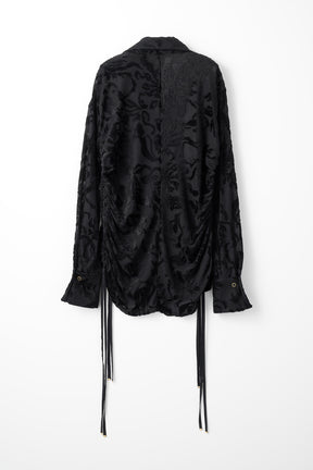 Snowflake jacquard velor shirt (Black)