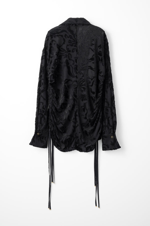MURRAL Snowflake jacquard velor shirt (Black)