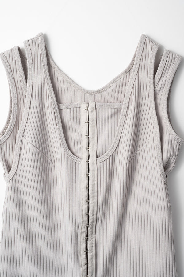 MURRAL Melt rib tank top (Greige)