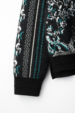 Snow cover knit sweater (Black)