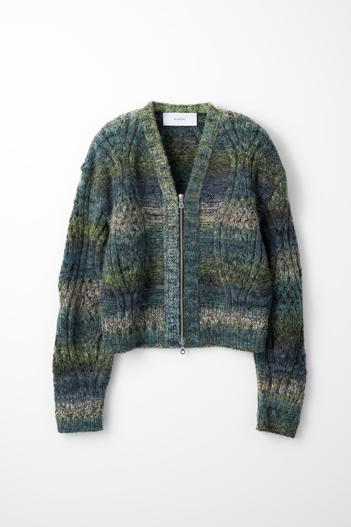 Hazy knit cardigan (Green)