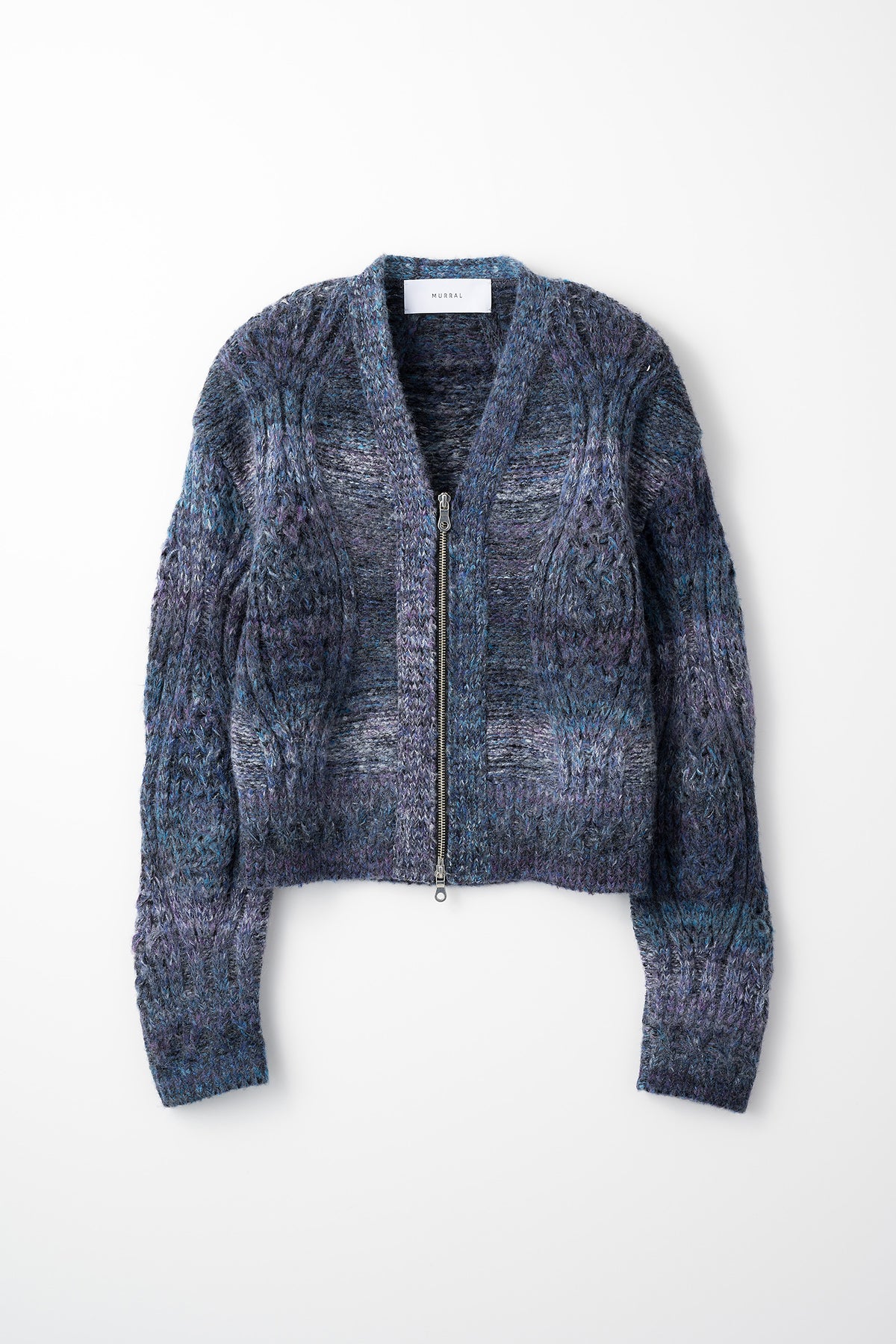 Hazy knit cardigan (Blue)