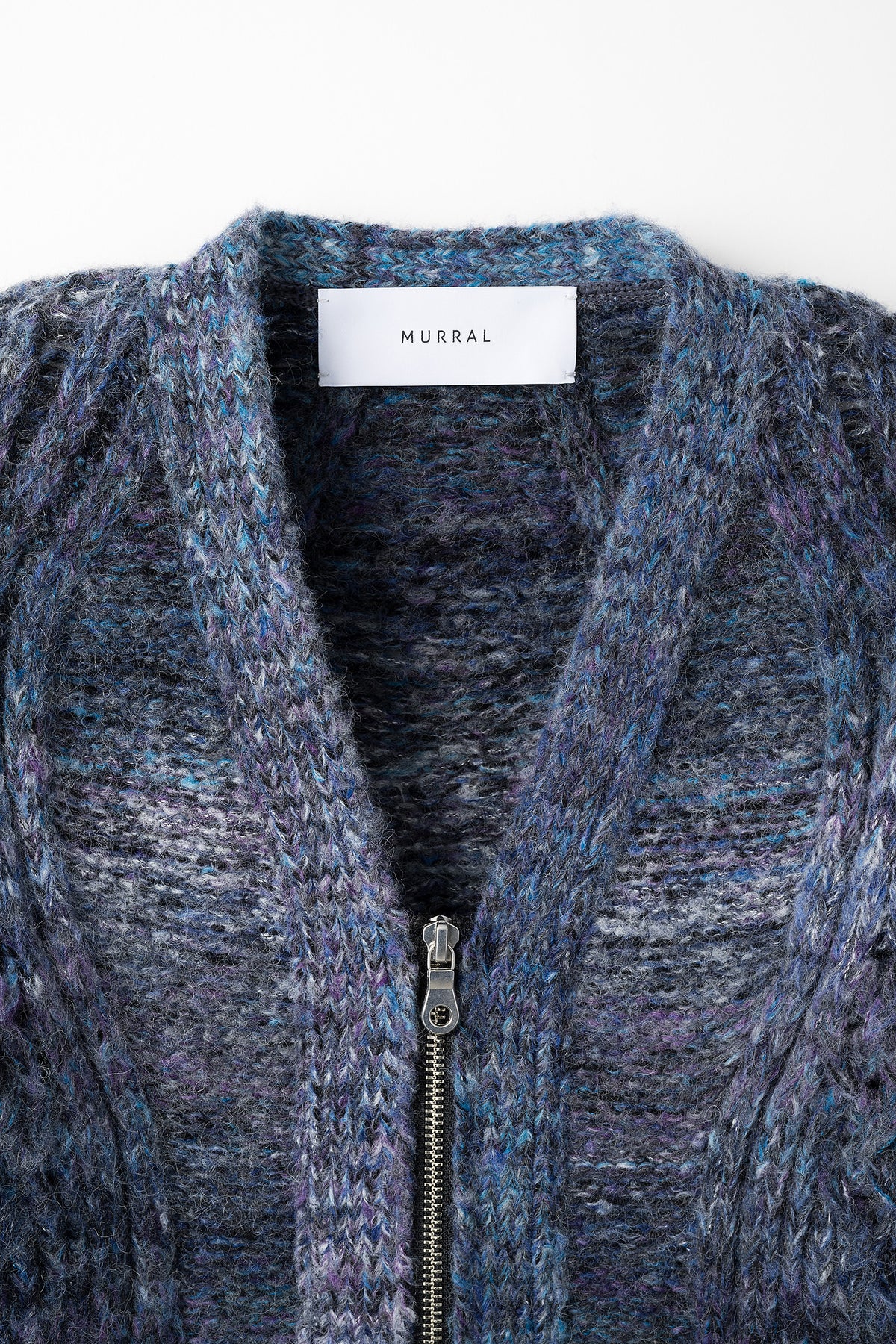 Hazy knit cardigan (Blue)