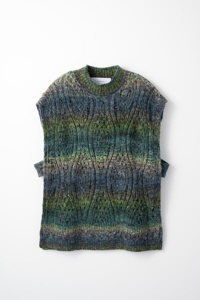 Hazy knit vest (Green)