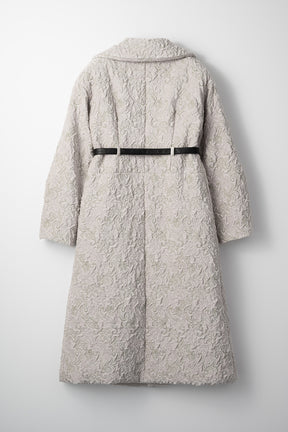 Ice flower embroidery coat (Ivory)