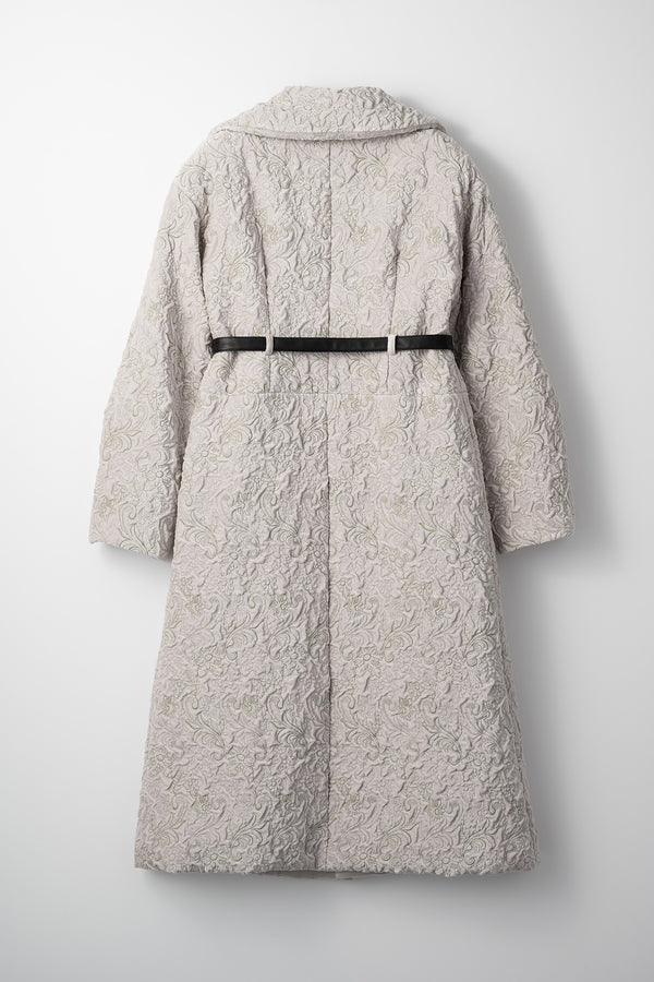 MURRAL Ice flower embroidery coat (Ivory)