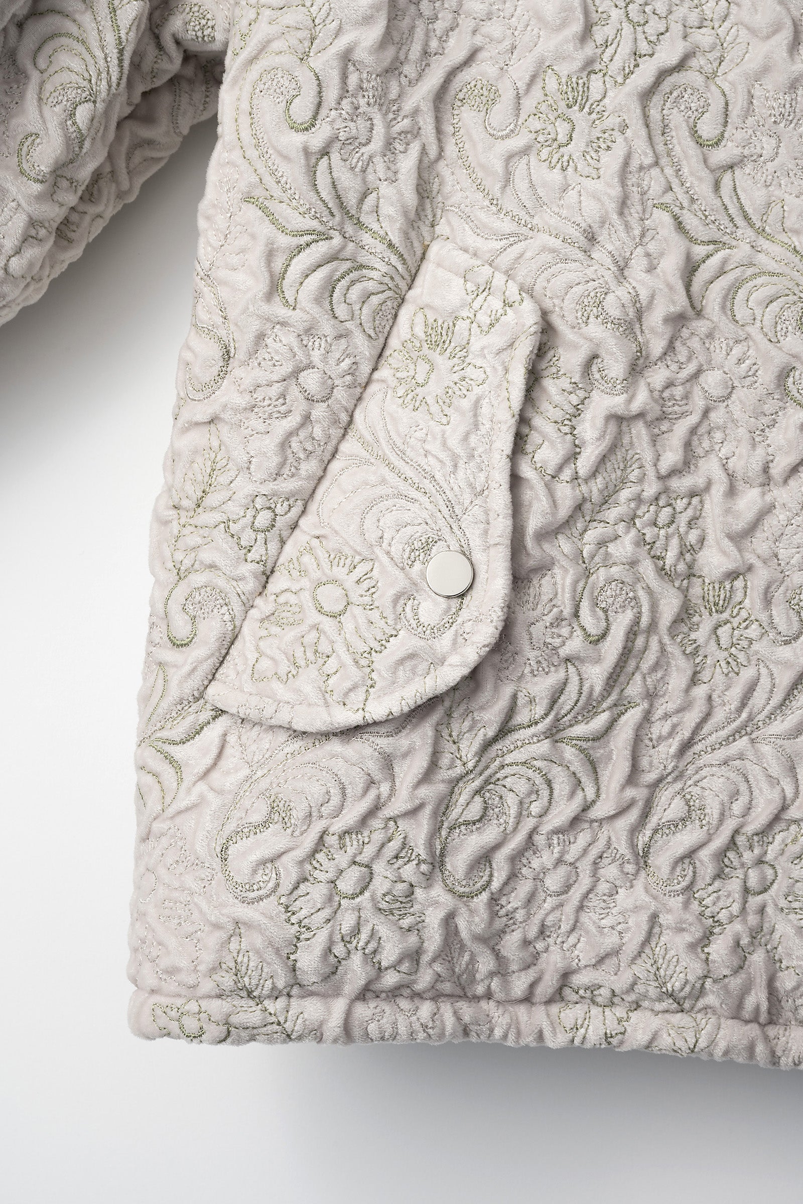 Ice flower embroidery jacket (Ivory)
