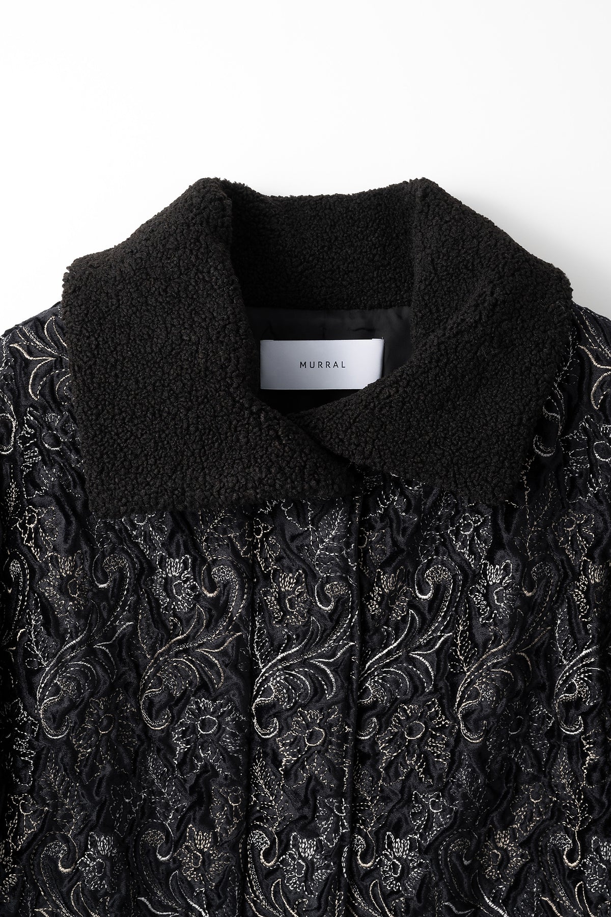 Ice flower embroidery jacket (Black)