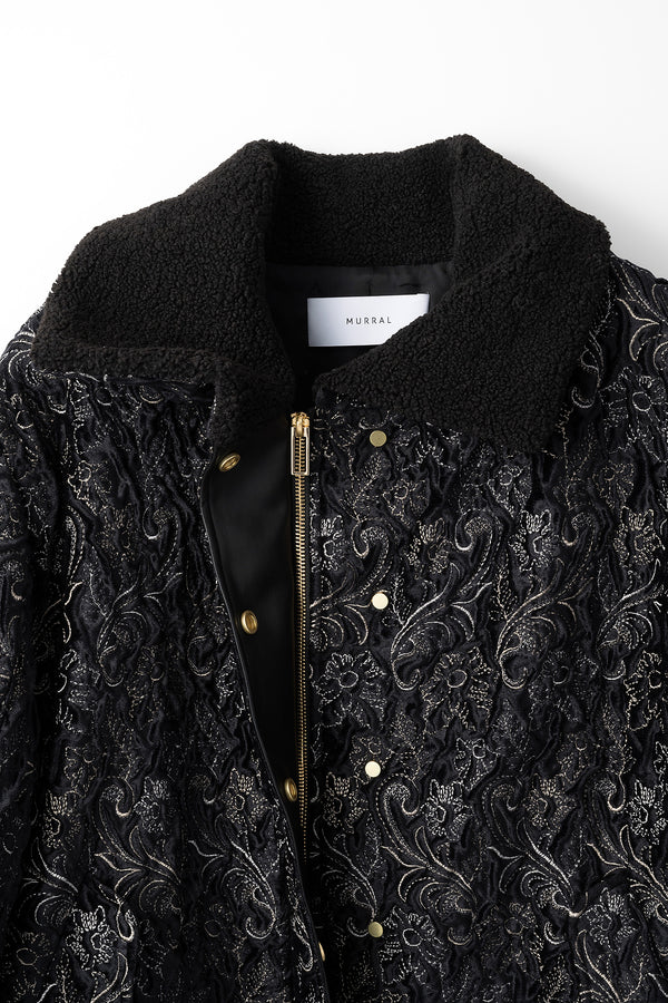 MURRAL Ice flower embroidery jacket (Black)