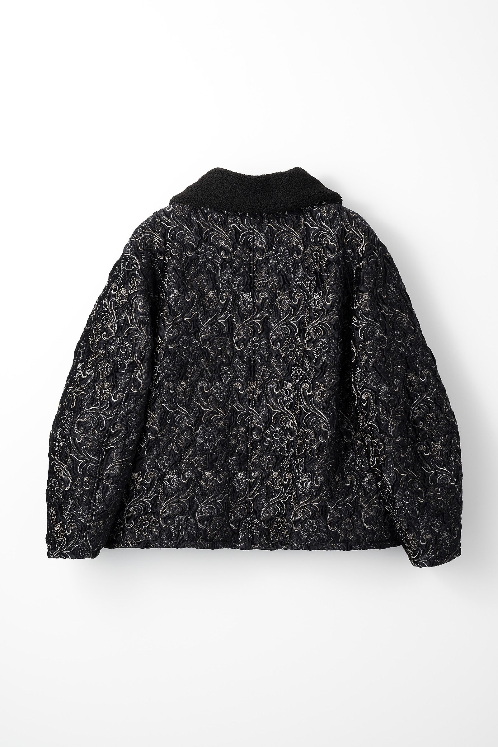 Ice flower embroidery jacket (Black)