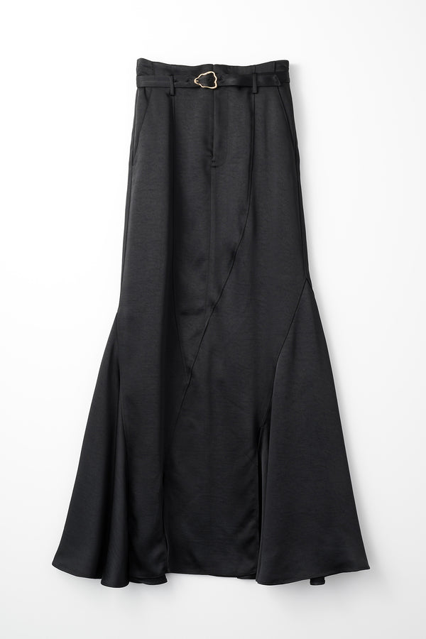 MURRAL Curvy satin skirt (Black)