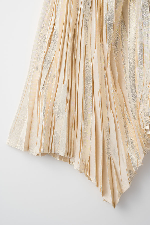 MURRAL Frost pleated skirt (Gold)