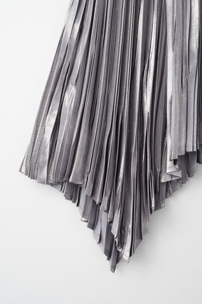 Frost pleated skirt (Silver)