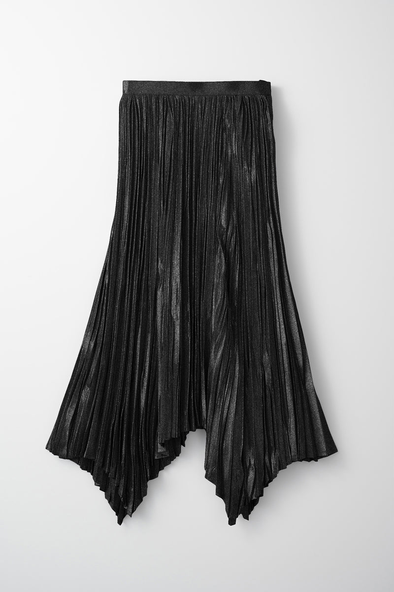 Frost pleated skirt (Black)
