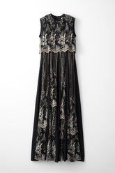 Snow flower lace dress (Black)