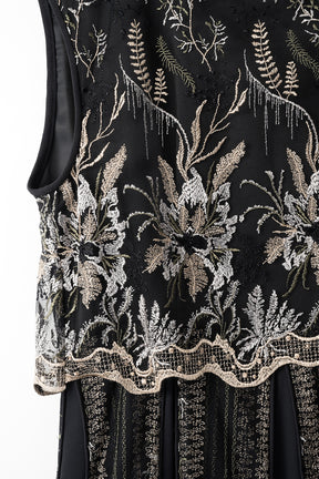 Snow flower lace dress (Black)