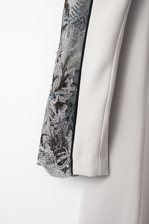 MURRAL Petal lace dress (Ice gray)