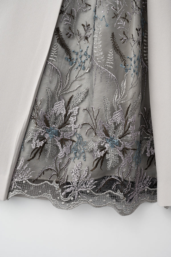 MURRAL Petal lace dress (Ice gray)