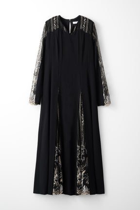 Petal lace dress (Black)