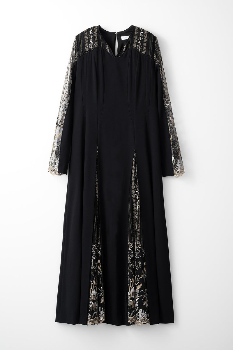 Petal lace dress (Black)