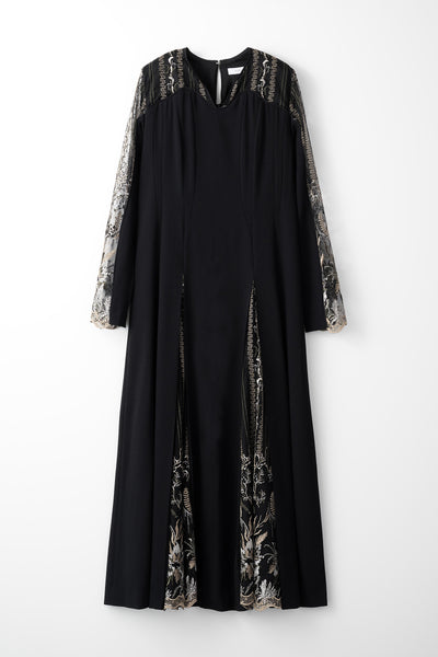 petallacedmurral petal lace dress (Black)
