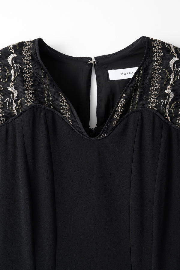 MURRAL Petal lace dress (Black)
