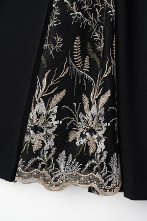 Petal lace dress (Black)