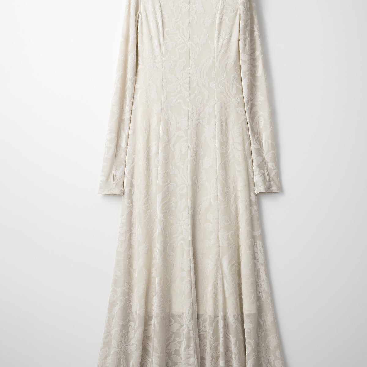 Snowflake jacquard velor dress (White)