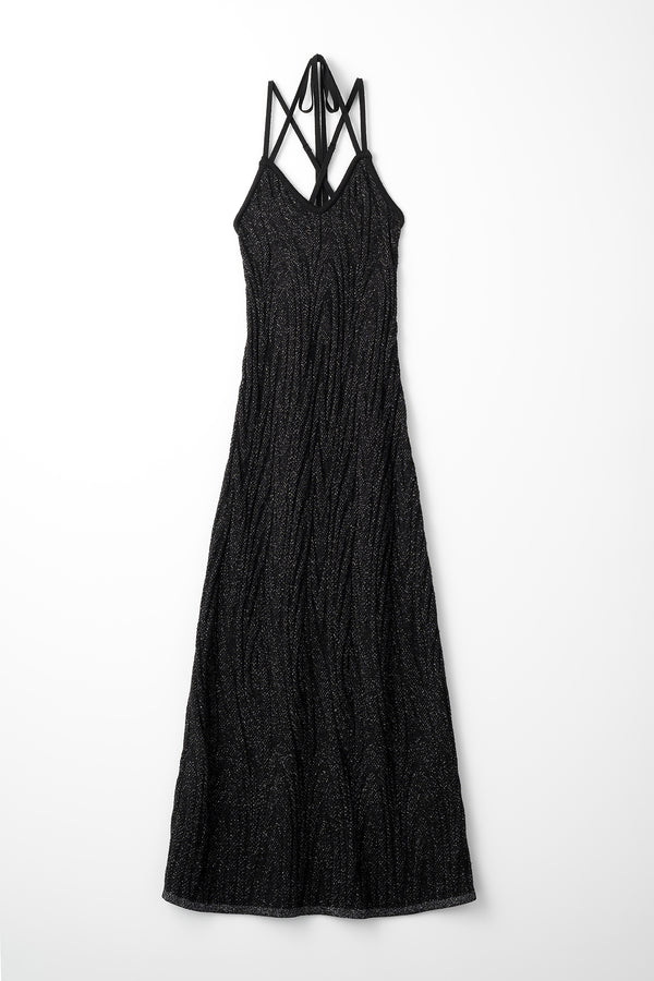 MURRAL Frost knit camisole dress (Black)