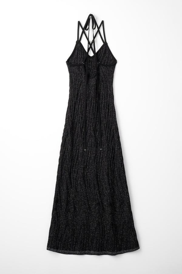 MURRAL Frost knit camisole dress (Black)