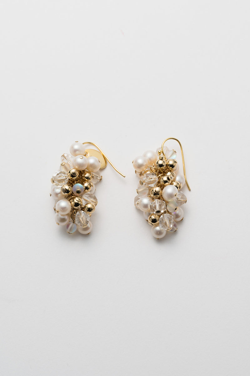 "Letter" pierced earring (Gold)